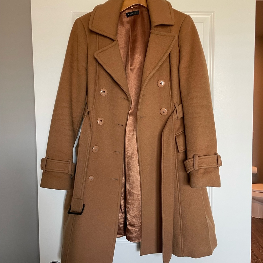 Tan Double-Breasted Trench Coat